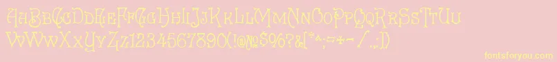 Eureka Font – Yellow Fonts on Pink Background