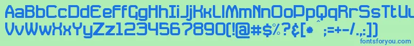 Шрифт Daville – синие шрифты на зелёном фоне