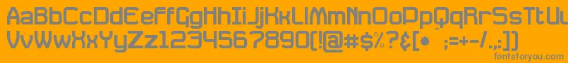 Czcionka Daville – szare czcionki na pomarańczowym tle