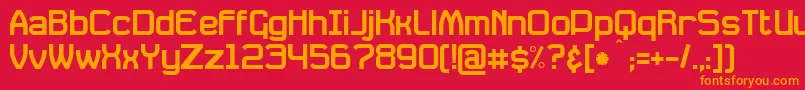 Daville Font – Orange Fonts on Red Background