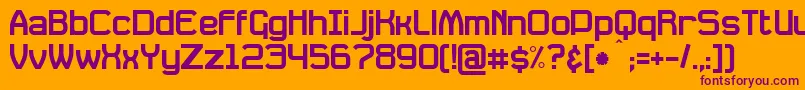 Daville-fontti – violetit fontit oranssilla taustalla