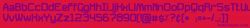 Daville Font – Purple Fonts on Red Background