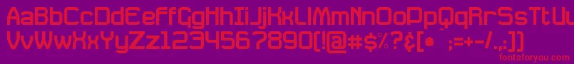 Daville Font – Red Fonts on Purple Background