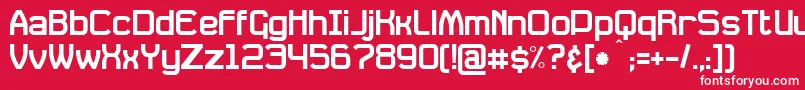 Шрифт Daville – белые шрифты на красном фоне