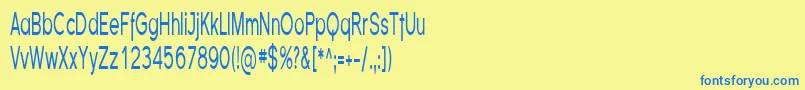 FlorencesansComp Font – Blue Fonts on Yellow Background