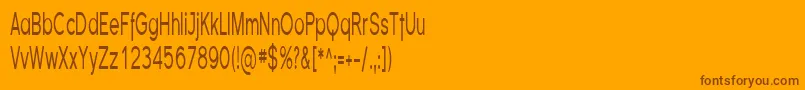 Шрифт FlorencesansComp – коричневые шрифты на оранжевом фоне