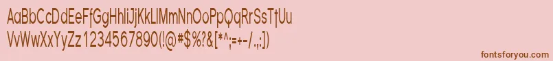 Police FlorencesansComp – polices brunes sur fond rose