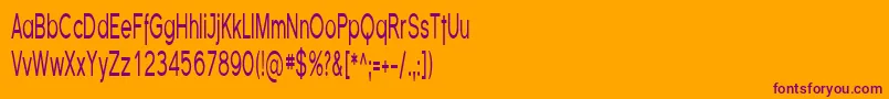 FlorencesansComp Font – Purple Fonts on Orange Background