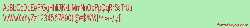 FlorencesansComp-Schriftart – Rote Schriften auf grünem Hintergrund