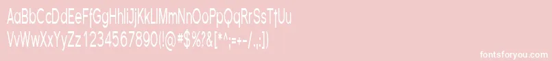 FlorencesansComp-Schriftart – Weiße Schriften auf rosa Hintergrund