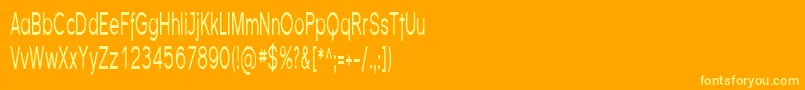 Czcionka FlorencesansComp – żółte czcionki na pomarańczowym tle
