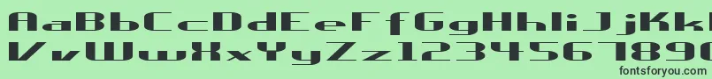 フォントUreka – 緑の背景に黒い文字