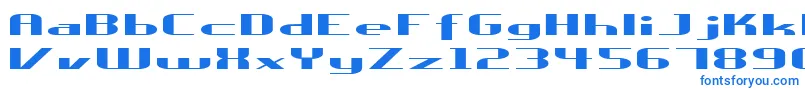 フォントUreka – 白い背景に青い文字