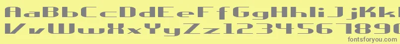 フォントUreka – 黄色の背景に灰色の文字