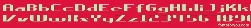 Weitere Informationen zur Ureka-Schriftart Ureka-Schriftart – Grüne Schriften auf rotem Hintergrund