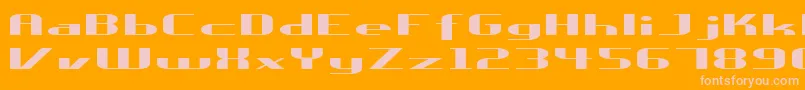 Ureka-Schriftart – Rosa Schriften auf orangefarbenem Hintergrund