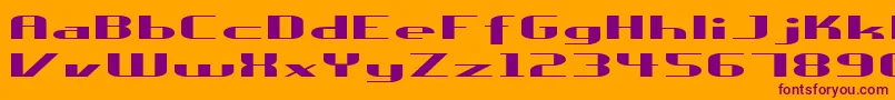 Ureka Font – Purple Fonts on Orange Background