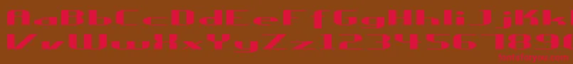 Ureka Font – Red Fonts on Brown Background
