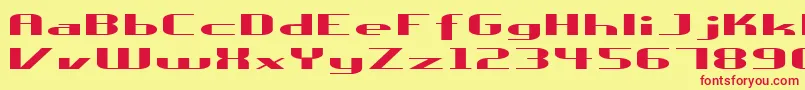 Ureka Font – Red Fonts on Yellow Background