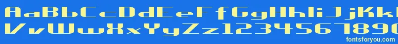 Ureka Font – Yellow Fonts on Blue Background