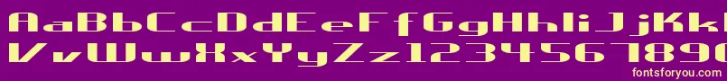 Ureka Font – Yellow Fonts on Purple Background