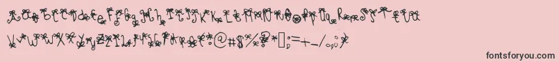 Bowbowblacksheep Font – Black Fonts on Pink Background