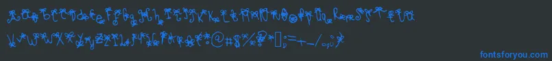 Bowbowblacksheep Font – Blue Fonts on Black Background
