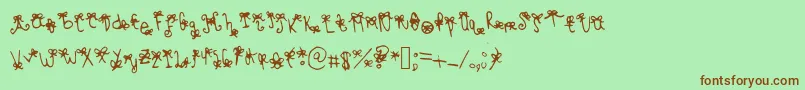 Bowbowblacksheep Font – Brown Fonts on Green Background