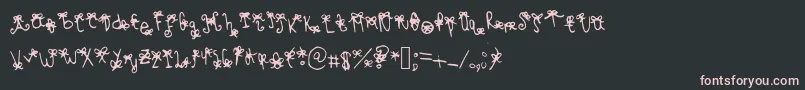 Bowbowblacksheep Font – Pink Fonts on Black Background
