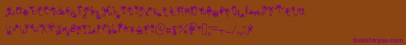 Bowbowblacksheep Font – Purple Fonts on Brown Background