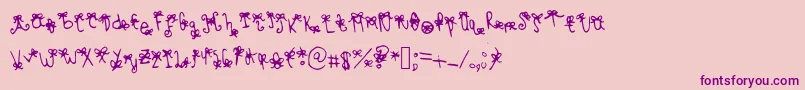 Bowbowblacksheep Font – Purple Fonts on Pink Background