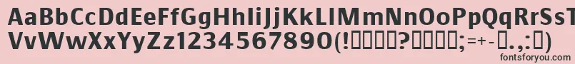 Commsb Font – Black Fonts on Pink Background
