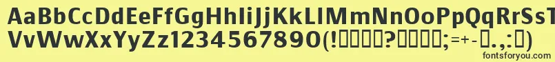 Commsb Font – Black Fonts on Yellow Background