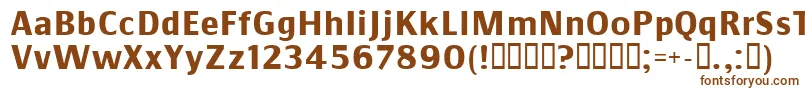 Commsb-fontti – ruskeat fontit valkoisella taustalla