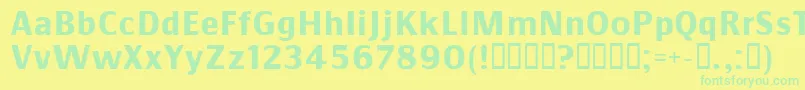 Commsb Font – Green Fonts on Yellow Background