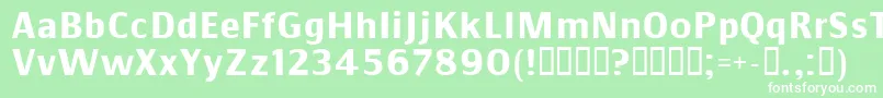 Commsb Font – White Fonts on Green Background