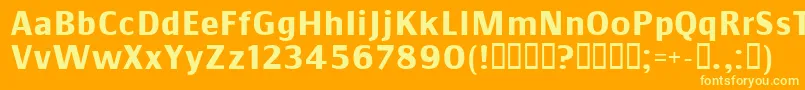 Шрифт Commsb – жёлтые шрифты на оранжевом фоне