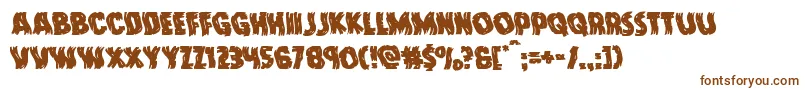Шрифт Doktermonstrowarp – коричневые шрифты на белом фоне