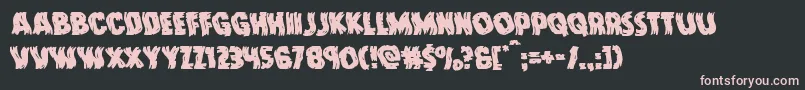 Doktermonstrowarp Font – Pink Fonts on Black Background