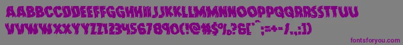 Шрифт Doktermonstrowarp – фиолетовые шрифты на сером фоне