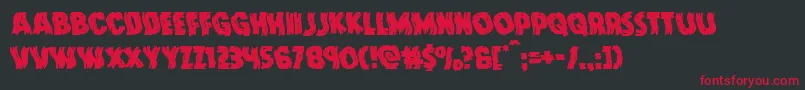 Doktermonstrowarp Font – Red Fonts on Black Background