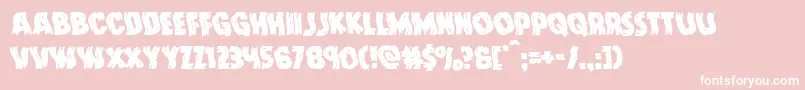 Doktermonstrowarp Font – White Fonts on Pink Background