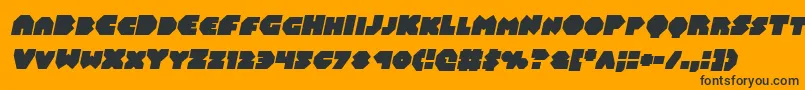 Balastaralital Font – Black Fonts on Orange Background
