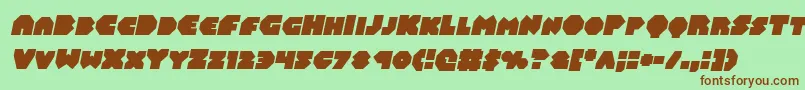 Balastaralital-fontti – ruskeat fontit vihreällä taustalla