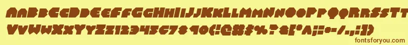 Balastaralital Font – Brown Fonts on Yellow Background