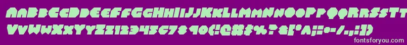 Balastaralital Font – Green Fonts on Purple Background