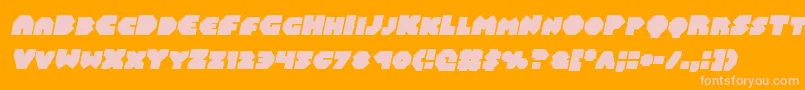 Balastaralital Font – Pink Fonts on Orange Background