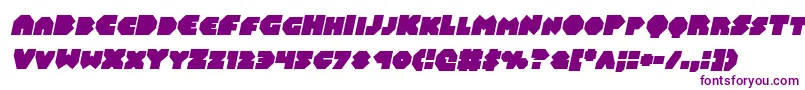 Balastaralital-fontti – violetit fontit valkoisella taustalla