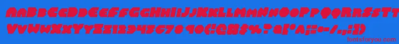 Balastaralital Font – Red Fonts on Blue Background
