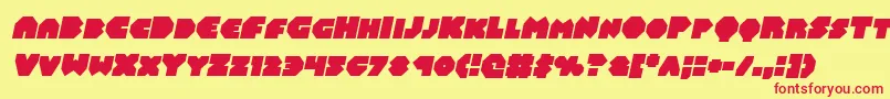 Balastaralital Font – Red Fonts on Yellow Background